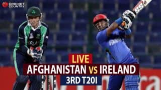 Live Cricket Score, Afghanistan vs Ireland, 3rd T20I at Greater Noida: Afghanistan win series 3-0